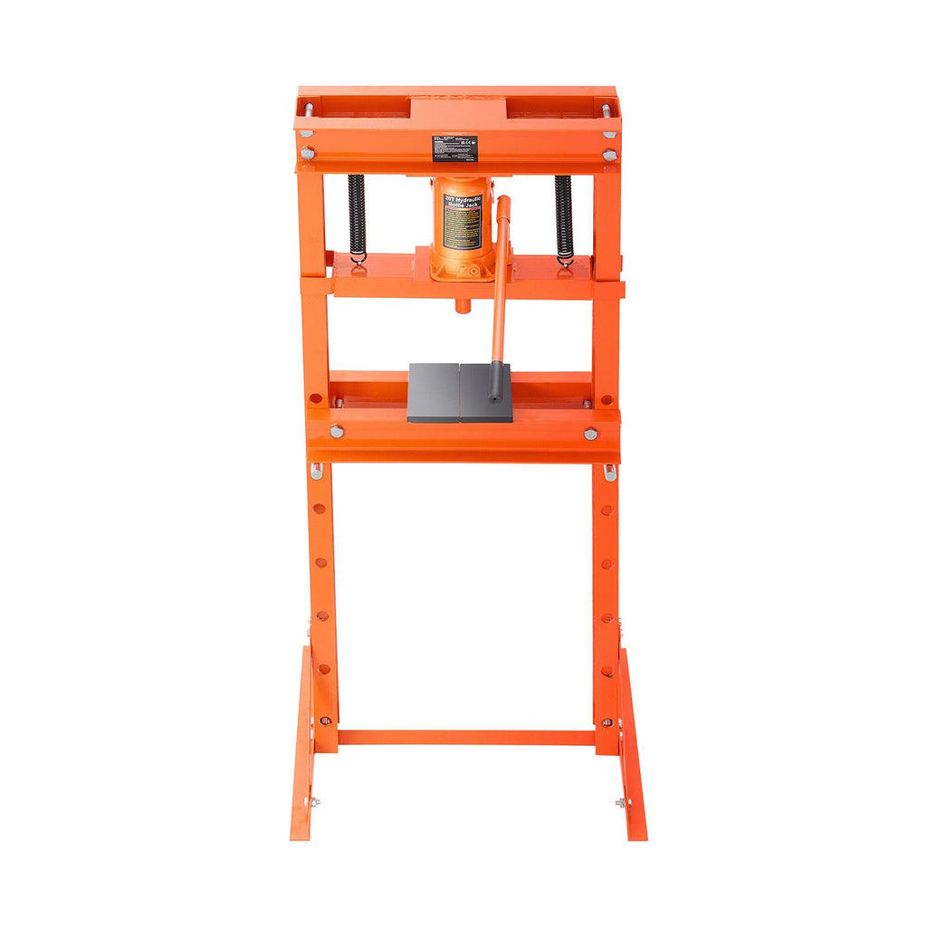 Hydraulic Shop Press, 20 T H-Frame Shop Press with Press Plate & Triangular Support, Stable Garage Floor Adjustable Hydraulic Press with Relief Valve, Fit for Bending, Straightening & Stamping