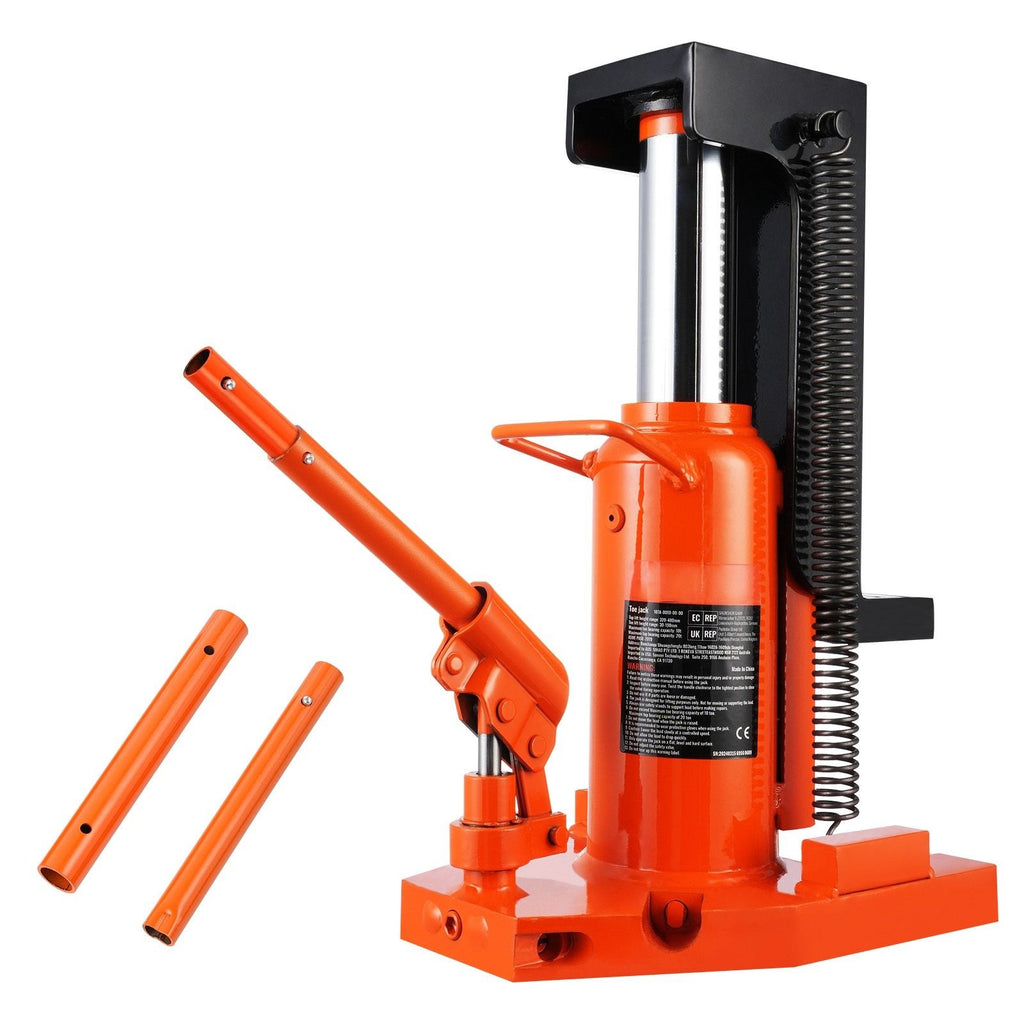 Hydraulic Toe Jack, 5 Ton On Toe Toe Jack Lift, 10 Ton On Top Lift Capacity Machine Jack, 0.8-6.8 in Toe Height, 11.3-17.3 in Top Height, Air Hydraulic Claw Jack for Machinery, Industry