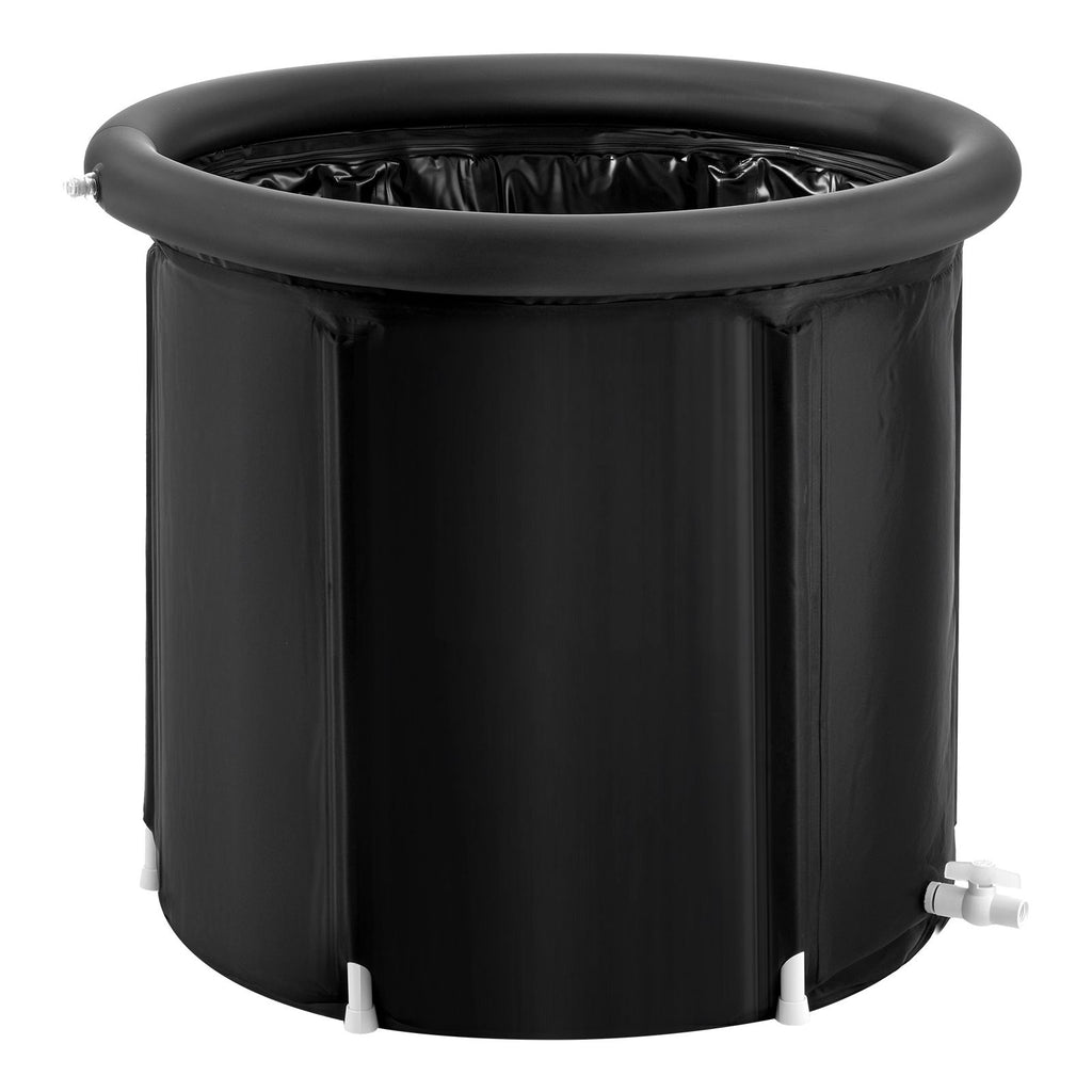Ice Bath Tub, Cold Water Therapy Plunge Tub for Athlete, Portable Outdoor Ice Barrel Plunge Pool for Recovery, 98 Gal Inflatable Folding Bathtub with Cover, Home Ice Pod for Adult, 35.4"Lx30"H