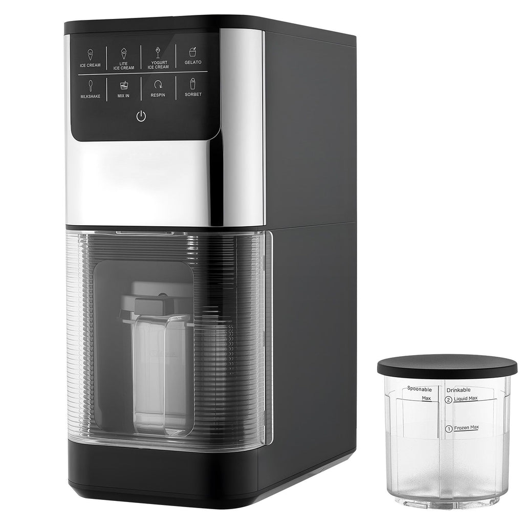 Ice Cream Maker, 7-in-1 Frozen Treat Maker for Gelato, Sorbet, Milkshake, Frozen Yogurt & Lite Ice Cream, Homemade Ice-Cream Machine with One-Touch Mix-in + Respin for Smooth, Creamy Texture