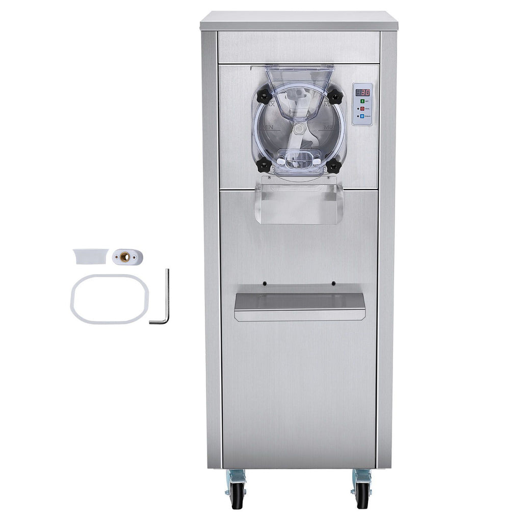 Ice Cream Maker for Commercial Use, Produces 18 Liters per Hour, 1780W, Offers Single Flavor, Equipped with Wheels, 6L Stainless Cylinder, LED Display, Automatic Cleaning & Pre-cooling Functi