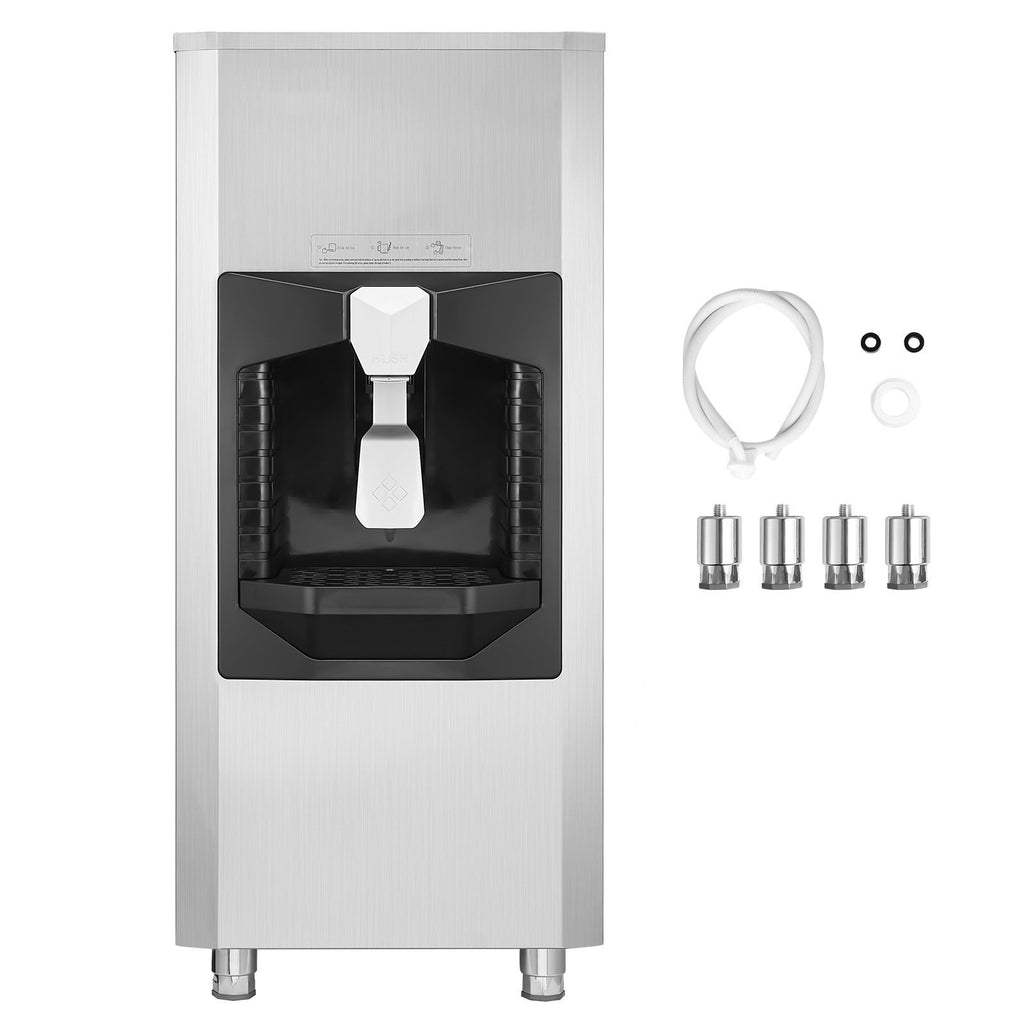 Ice Dispenser, Ice Storage Bin with 180 Lbs Storage Capacity, 20 Lbs/Min Automatic Ice Dispensing with Crusher, Height Adjustable Feet, for Commercial Ice Maker Machine, Restaurant and Hotel