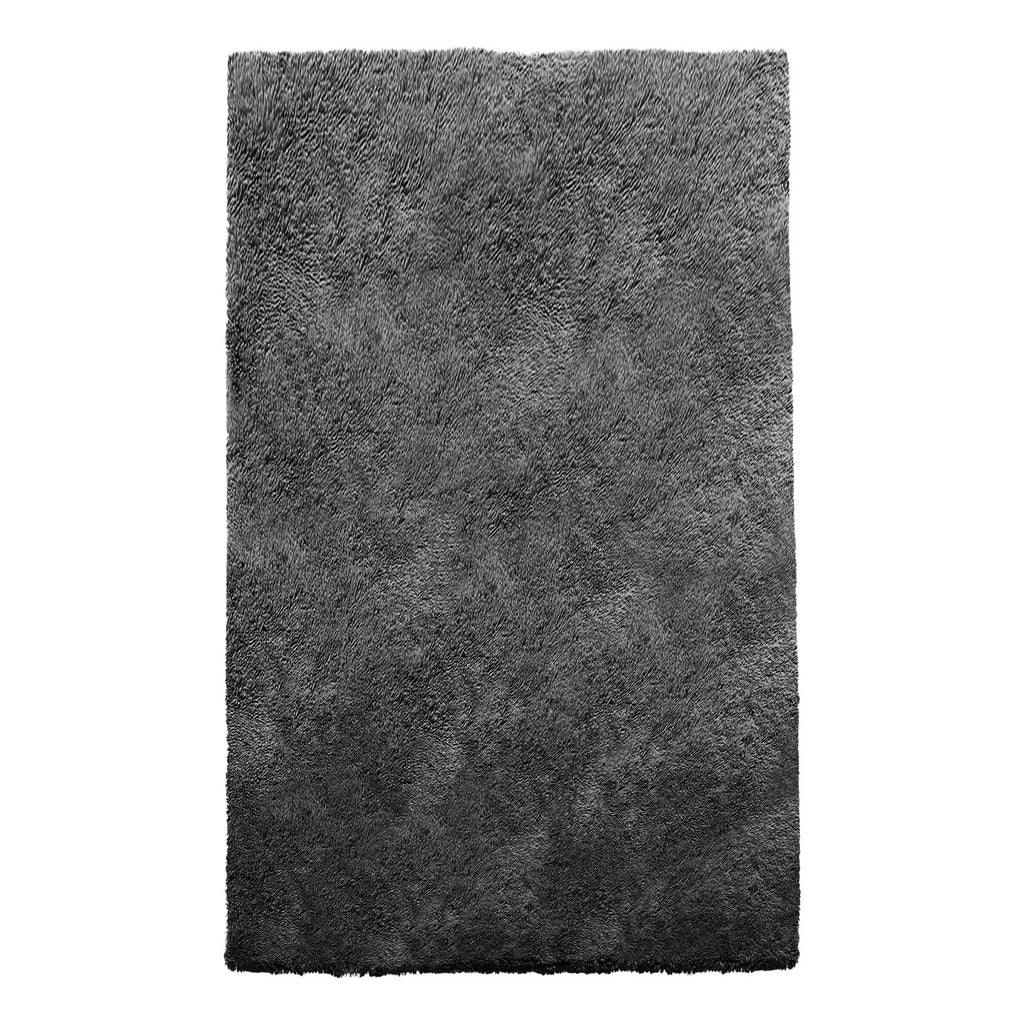 Indoor Plush Area Rugs, 5 x 8 ft Soft Plush Carpet, Furry Shag Area Rugs for Living Room, Bedroom, Sunroom, Modern Home Decor Aesthetic, Non-Shedding, Non-Woven, Slip-Resistant, Dark Gray