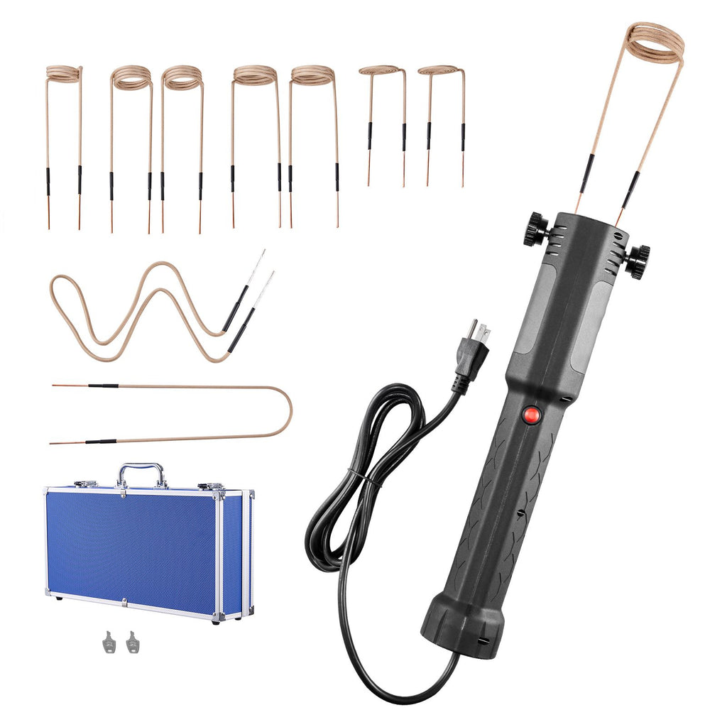 Induction Heater Bolt Removal, 1100W 110V Magnetic Induction Heater Kit, Handheld Nut Buster Tool, Mini Heating Machine for Rusty Screw Removing, Car Garage Repairing Tools with 10 Coil and Box