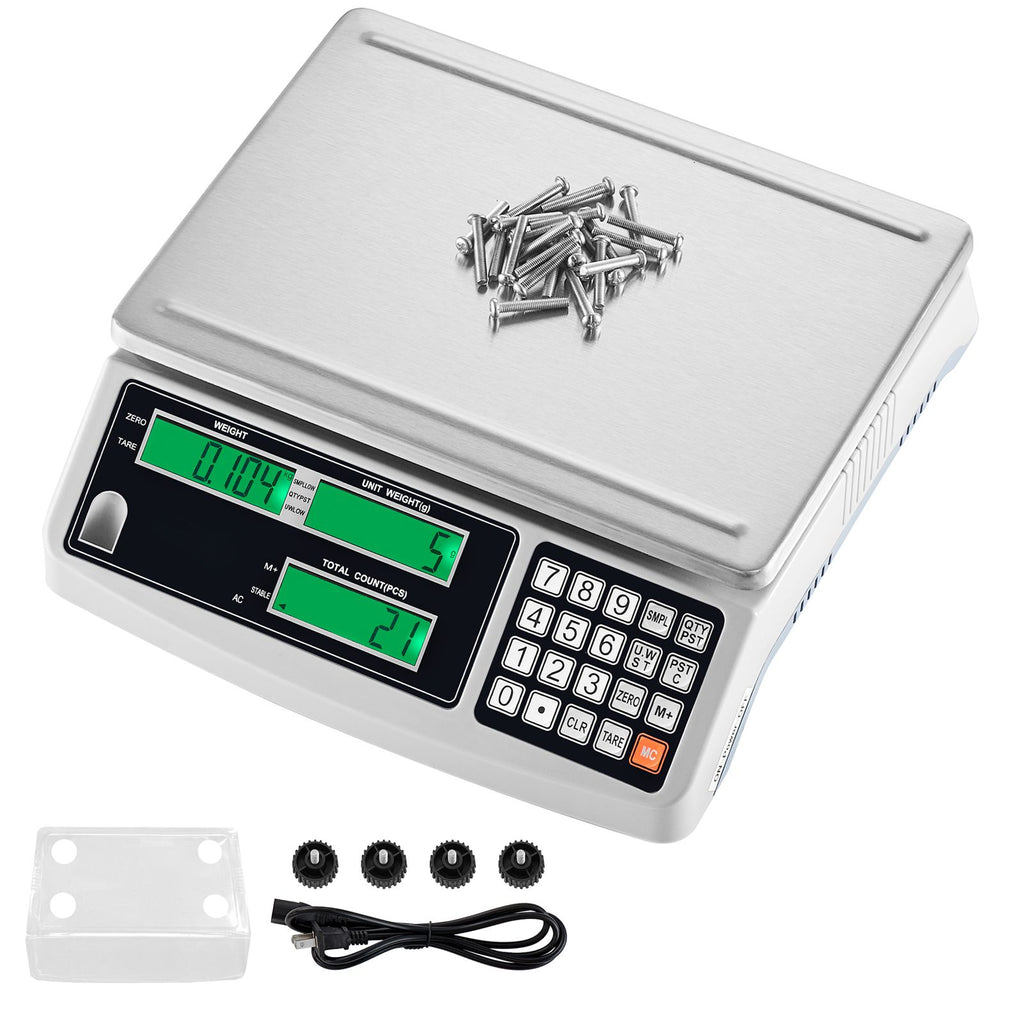 Industrial Counting Scale, 30 kg x 1 g, Digital Scale for Parts and Coins, g/kg/lb Units, Electronic Gram Scale Inventory Piece Counting Scale Kitchen Jewelry Counting Scale with 3 LCD Screens