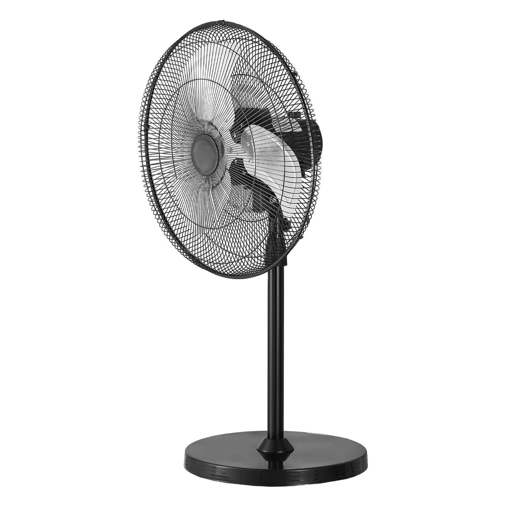 Industrial Pedestal Fan, 20 Inch 90-Degree Oscillating Fan, Height Adjustable Standing Fans with 3 Adjustable Speeds, High Power Fans for Warehouse,Garage,Commercial, Black