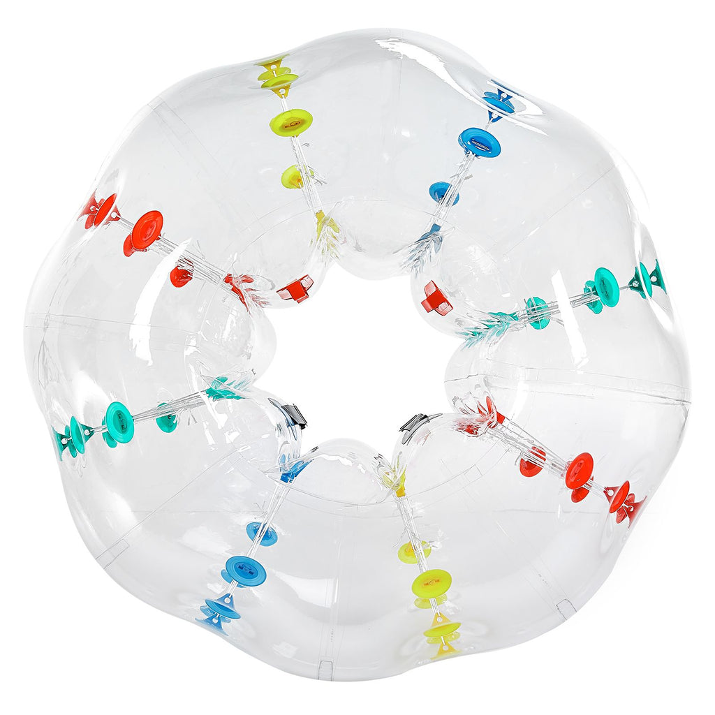 Inflatable Bumper Balls 1-Pack, 5FT/1.5M Body Sumo Zorb Ball, 0.8mm Thick PVC Human Hamster Bubble Knocker for Outdoor Sports Team Gaming Play, Bopper Toy for Garden Yard Park, Multicolor
