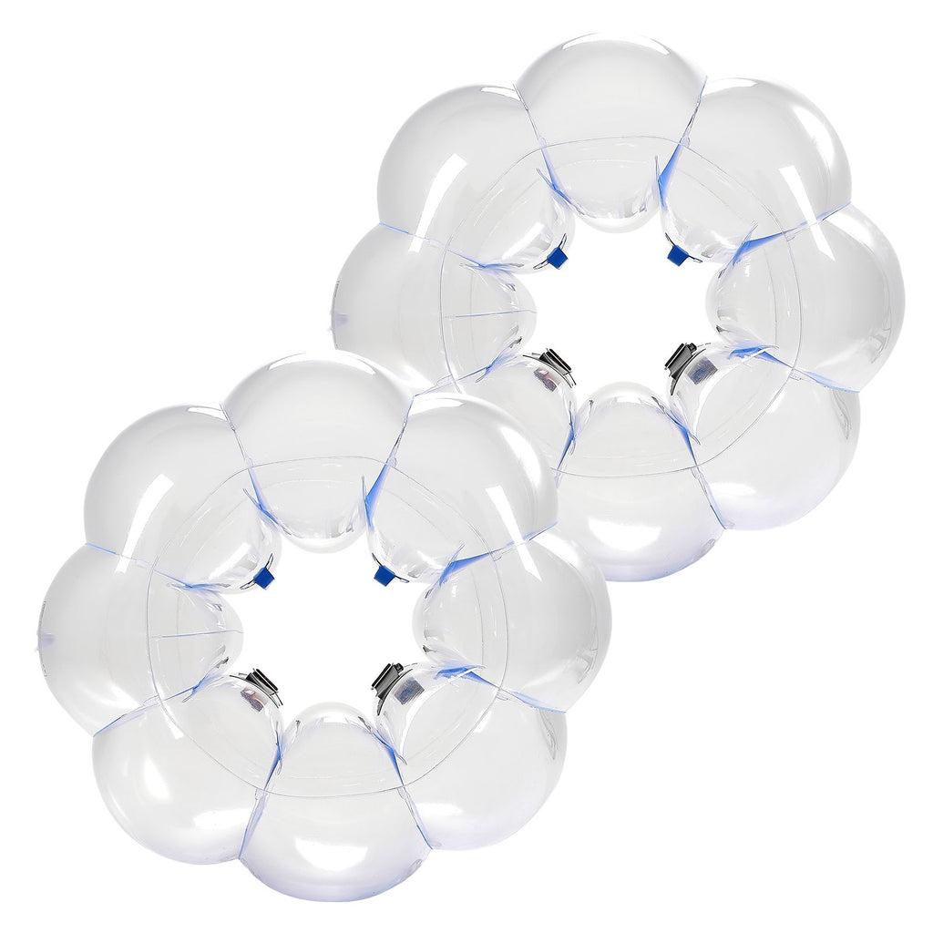 Inflatable Bumper Balls 2-Pack, 3FT/0.9M Body Sumo Ball, Durable Thick PVC Human Hamster Bubble Knocker for Outdoor Team Gaming Play, Bopper Toy for Playground Yard Park, Blue Stripes
