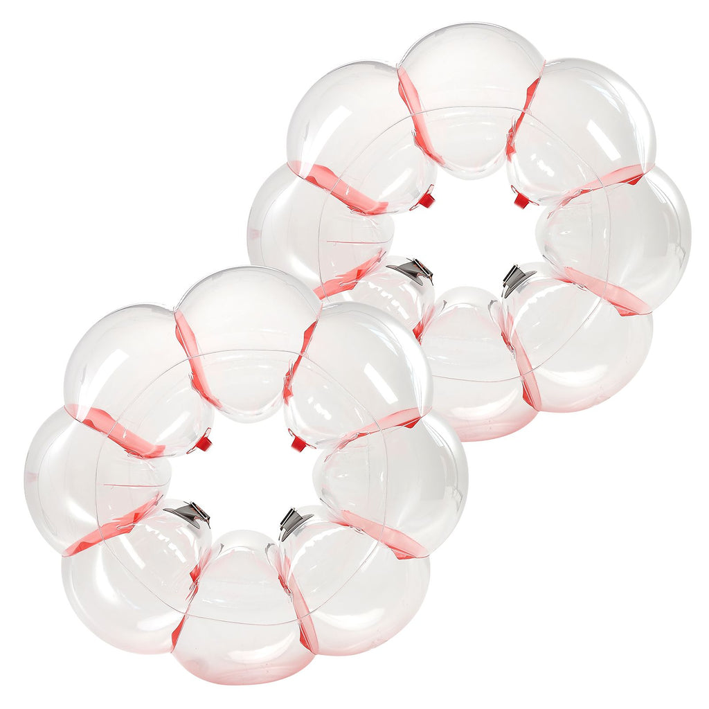 Inflatable Bumper Balls 2-Pack, 3FT/0.9M Body Sumo Zorb Ball, Durable Thick PVC Human Hamster Bubble Knocker for Outdoor Sports Team Gaming Play, Bopper Toy for Playground Yard Park, Red Stripes