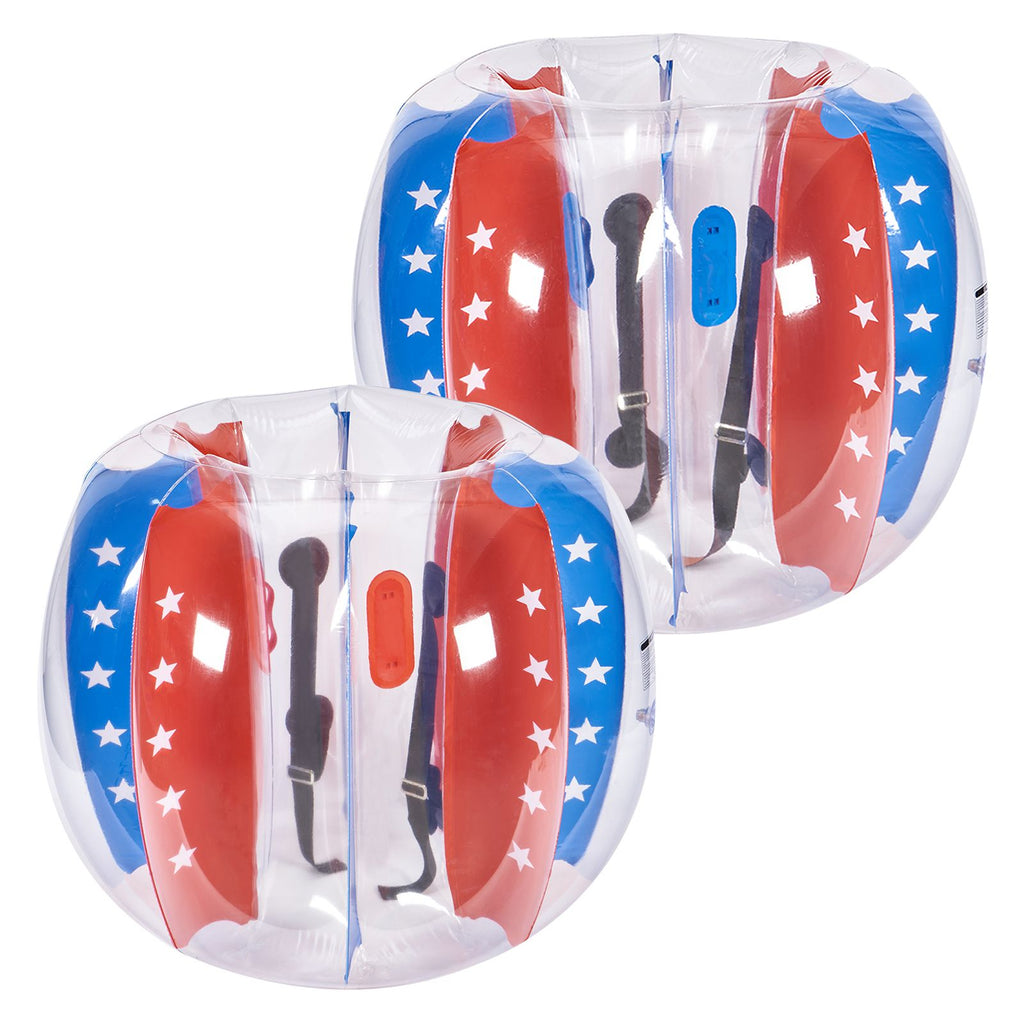 Inflatable Bumper Balls 2-Pack, 4FT/1.2M Body Sumo Zorb Balls for Kids & Teens, Durable PVC Human Hamster Bubble Balls for Outdoor Team Gaming Play, Bumper Bopper Toys for Playground, Yard, Park