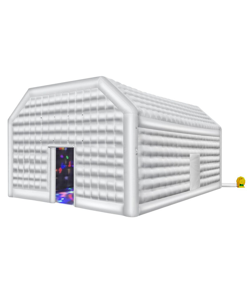 Inflatable Nightclub, 26.2 x 19.7 x 13.1 Ft, Blow up Party Tent with 1100W Blower, Large Inflatable Night Club Tent for Adults, Easy Setup Inflatable House Air Cube for Wedding Birthday White