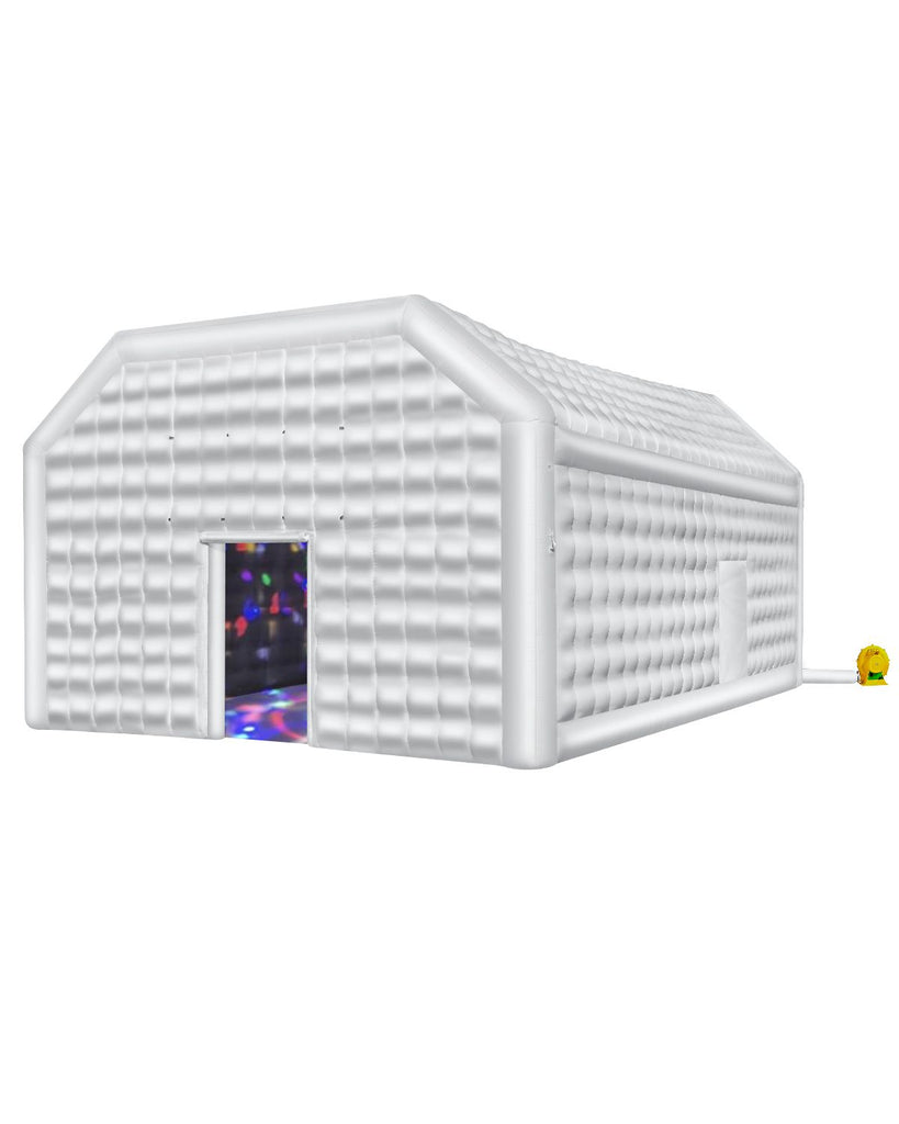 Inflatable Nightclub, 29.5 x 19.7 x 13.1 Ft, Blow up Party Tent with 1100W Blower, Large Inflatable Night Club Tent for Adults, Easy Setup Inflatable House Air Cube for Wedding Birthday White