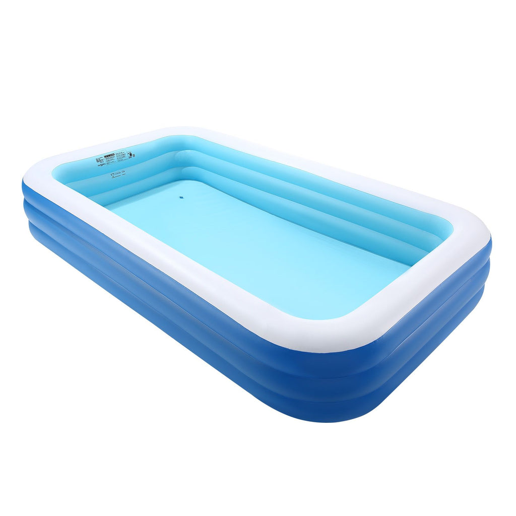 Inflatable Pool, 118 x 67 x 20 inch Large Inflatable Swimming Pool, Family Large Swimming Pools with Repair Patches, Blow Up Pools for Kids, Adults, Family, Indoor Outdoor, Summer Water Party