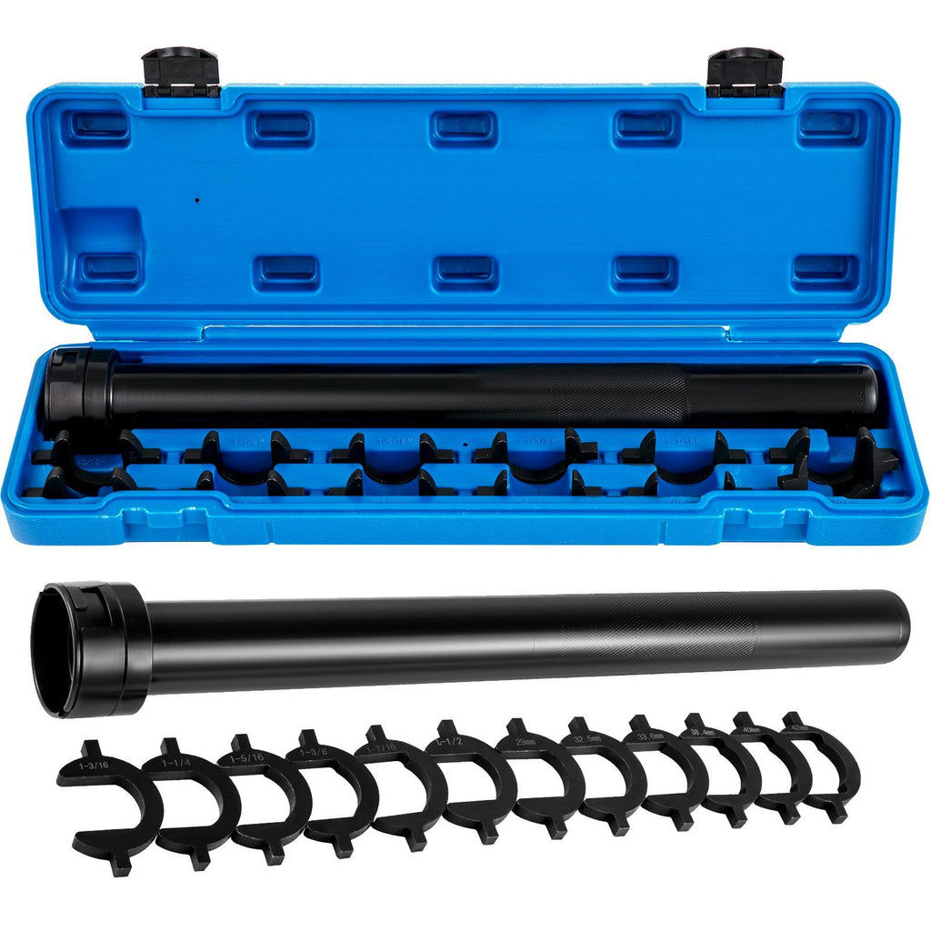 Inner Tie Rod Installation Kit, Includes 13 Crowfoot Adapters, Durable 1/2 Inch Drive Tube for Efficient Removal, Crafted from Robust Steel, Ideal for Automotive Maintenance