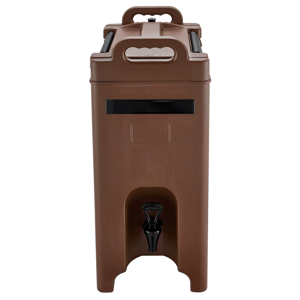 Insulated Beverage Dispenser, 5 Gal/19L Hot and Cold Beverage Server with Spigot & Handle, Food-Grade Thermal Drink Dispenser Cooler for Tea Coffee Water in Cafes & Restaurants, Brown