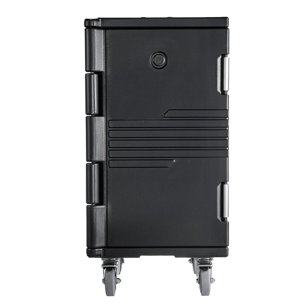 Insulated Food Pan Carrier, 127 Qt Non-Electrical Food Warmer, with Swivel Wheel & 304 Stainless Steel Latch, LLDPE Stackable Hot Box, for Various Pan Sizes(NOT Included), Fit Catering BBQ Event