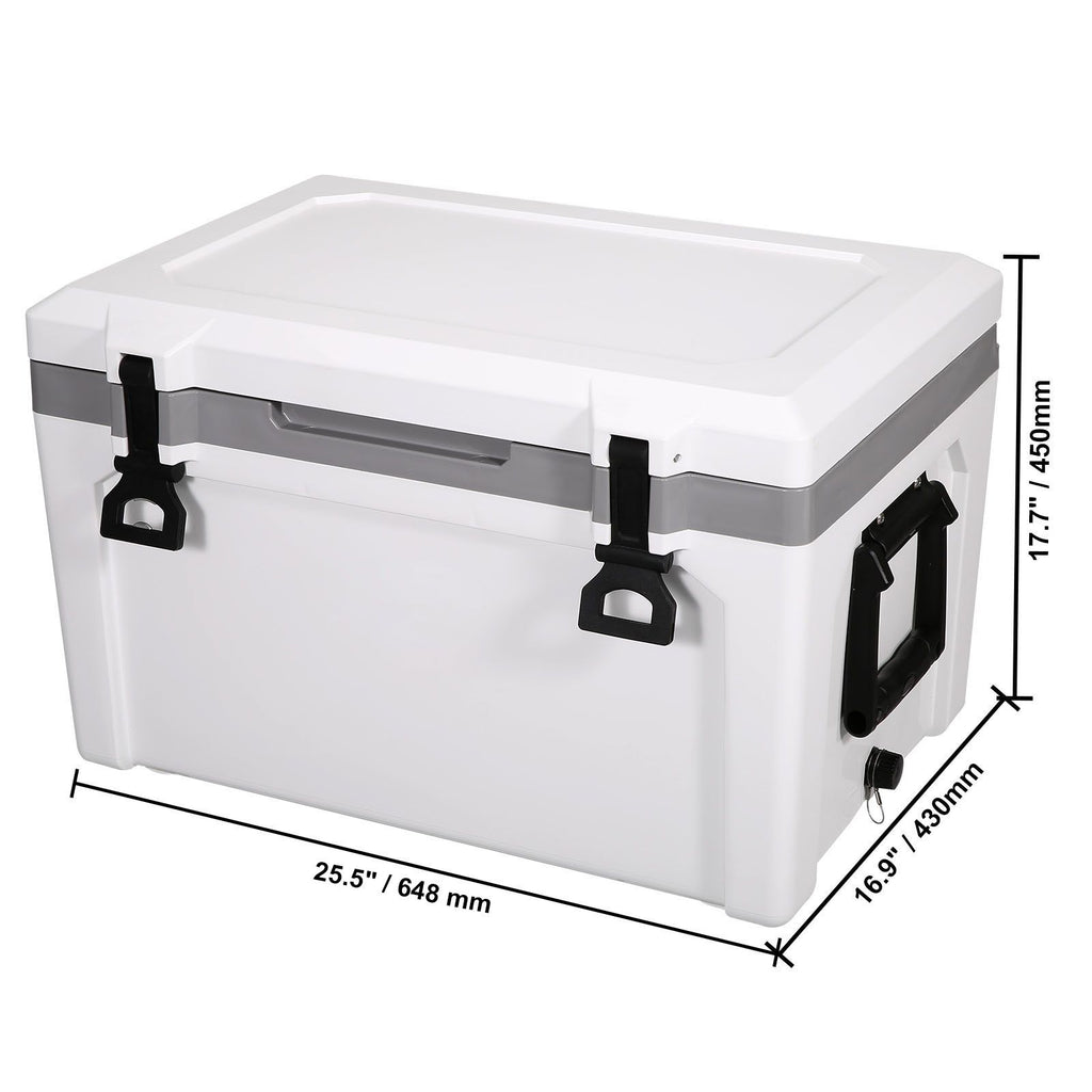 Insulated Portable Cooler, 52 qt, Holds 50 Cans, Ice Retention Hard Cooler with Heavy Duty Handle, Ice Chest Lunch Box for Camping, Beach, Picnic, Travel, Outdoor, Keeps Ice for up to 6 Days