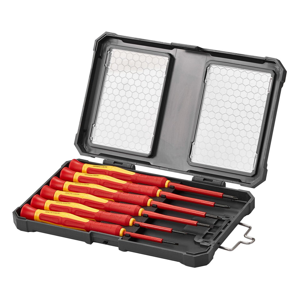 Insulated Screwdriver Set, 6-Piece Professional Electrical Screwdriver Set, 1000V Insulated Electrician Tool Set, with Magnetic Phillips Slotted Tips, 360-Degree Rotating Screwdriver and Bag