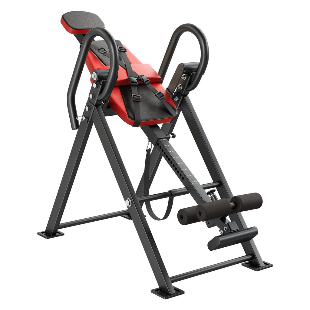 Inversion Table, 300 lbs Capacity Heavy Duty Inverted Table, Back Inverter Stretcher with Dual-Roller Locking, Decompression Tables for Shoulders, Neck, Back, Multi-Angle Adjustable Tether Strap