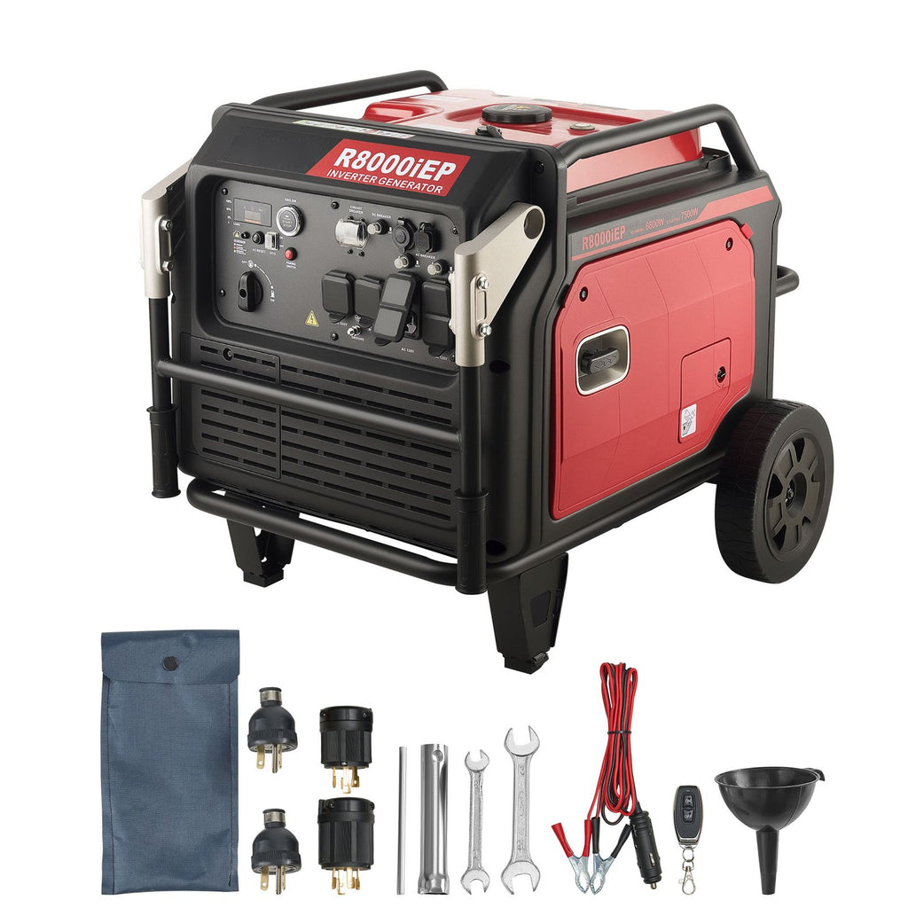 Inverter Generator, 10000W Peak Watt Quiet Inverter Generator, Remote Start Inverters Generators for Home Outdoor, Gas Powered, Stable Power, CO Sensor, RV Ready 1A & 2.1A Outlets, Long Run Time