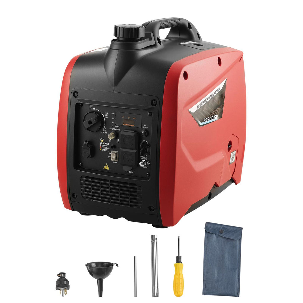 Inverter Generator, 3000W Peak Watt Quiet Inverter Generator, Portable Inverters Generators for Home Use, Gas Powered, Compact and Lightweight Design - Stable Power, CO Sensor, Long Run Time