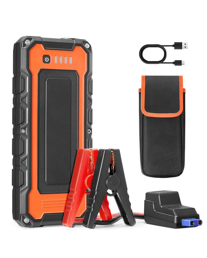 Jump Starter, 3000A Peak, Car Battery Starter Power Pack, Portable Battery Booster with Air Compressor Jumper Cables LCD Display LED Light, Lithium Jump Box for up to 10L Gas/8L Diesel Engines