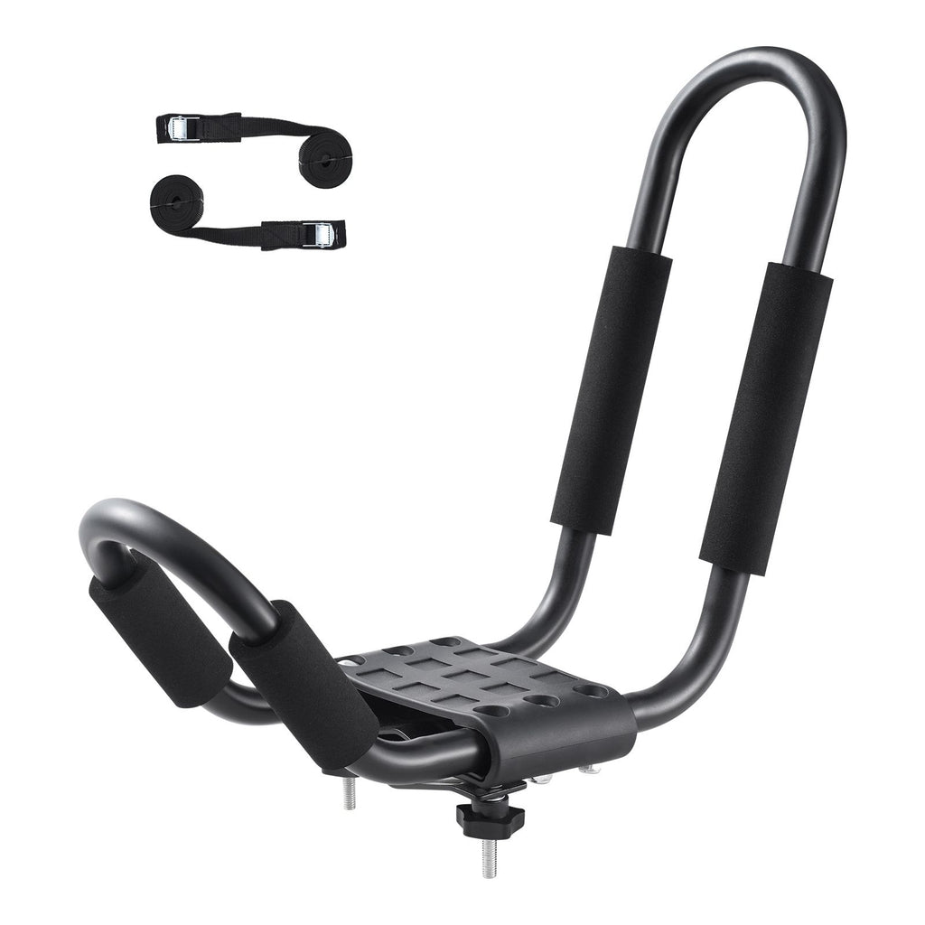 Kayak Roof Rack, 1 Pair J-Bar, Soft Roof Rack, Top Mount Tie Down, Carrier for kayak, Surf Board, Canoe, SUP, Ski Board, Mount on Car, SUV, Truck, 1 Kayak