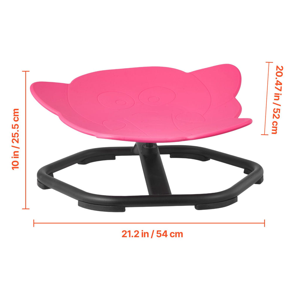Kids Swivel Chair, 220 lbs Capacity, Elephant Shape Sensory Spinning Chair, Autistic Kids Sensory Toy Seat with Non-Slip Metal Base, Toddler Sit & Spin Seat for Coordination Balance Focus, Red