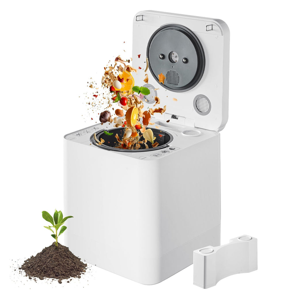 Kitchen Composter, 5 L Electric Composter for Kitchen, Smart Countertop Composter Indoor, Kitchen Food Recycler with 2 Modes, Turn Food Waste into Natural Fertilizer with a Single Button
