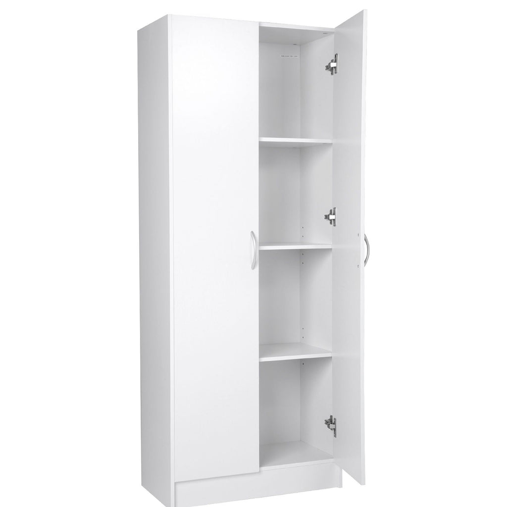 Kitchen Pantry Cabinet, 60" Tall Food Pantry Storage Cabinet, 110LBS Freestanding Storage Cabinet Cupboard with 3 Shelves(2 Adjustable), Engineered Wood Utility Pantry for Kitchen, Dining Room
