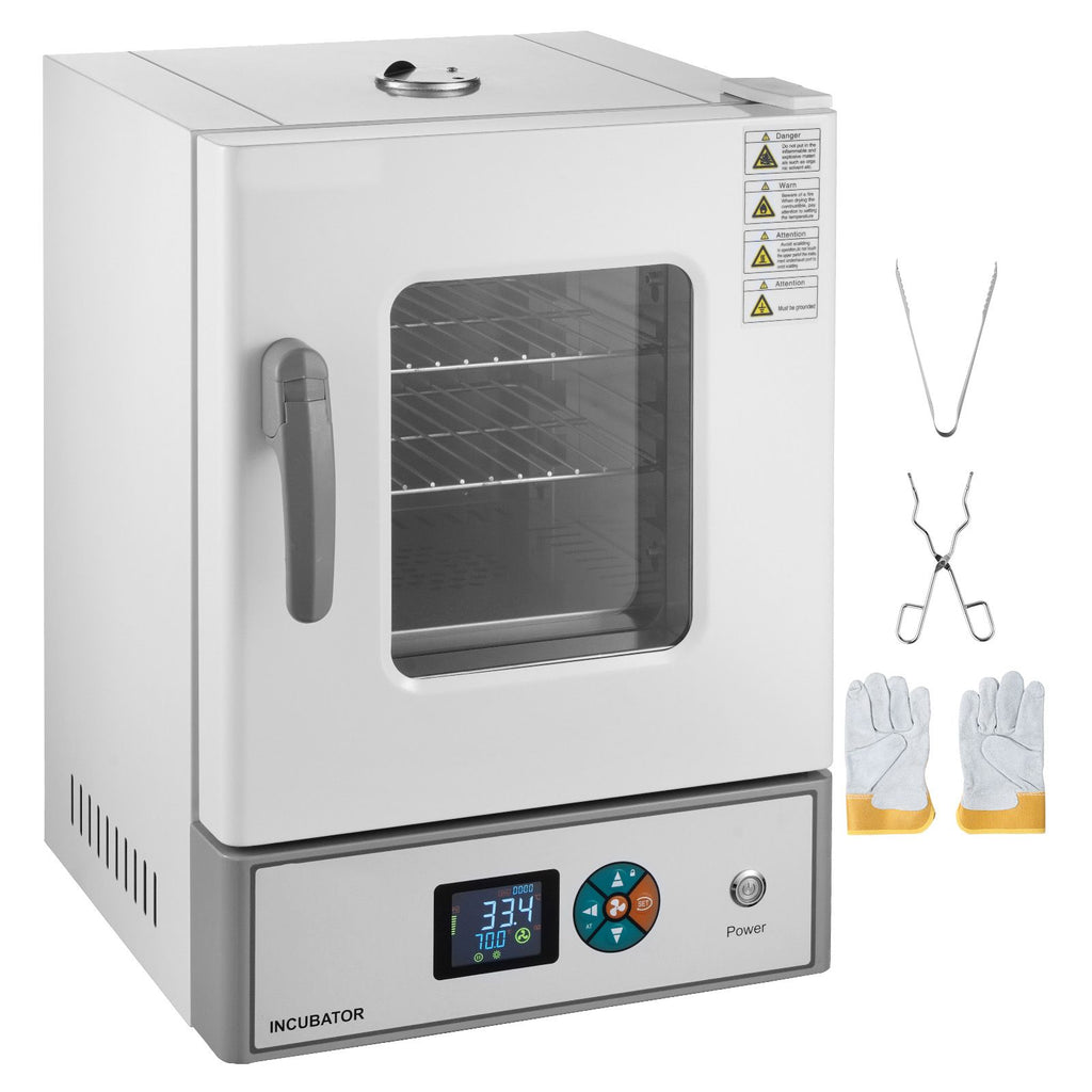 Lab Incubator, 20L, PID Temp Control RT+5-65 C, Scientific Digital Incubator, Constant-Temperature Microbiological Laboratory Incubator for Lab Cell Culture, Seed Germination, Medical Science