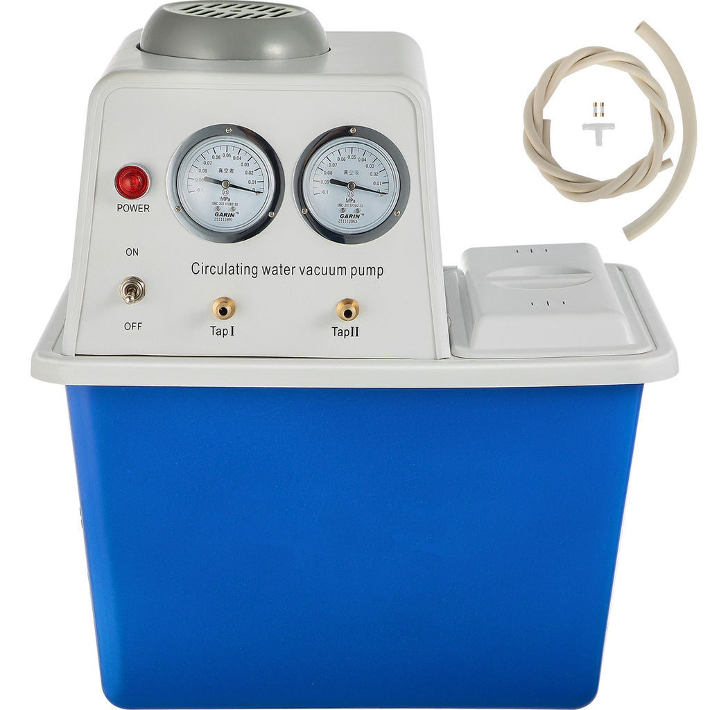 Lab Multi-Purpose Water Circulating Vacuum Pump,15L, with 2 Off-Gas Taps,Stainless Vacuum Pump 180W 110V,Anti-Corrosion Pump Lab Chemistry Equipment