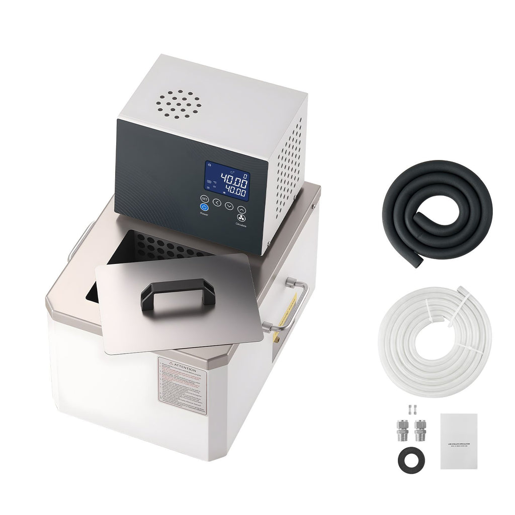 Laboratory High-Temperature Circulating Oil Bath, Up to 100 Celsius/212 Fahrenheit, 6 L Lab Constant Temp Heating Tank, 0.05 Celsius High Precision, Internal and External Dual Circulation