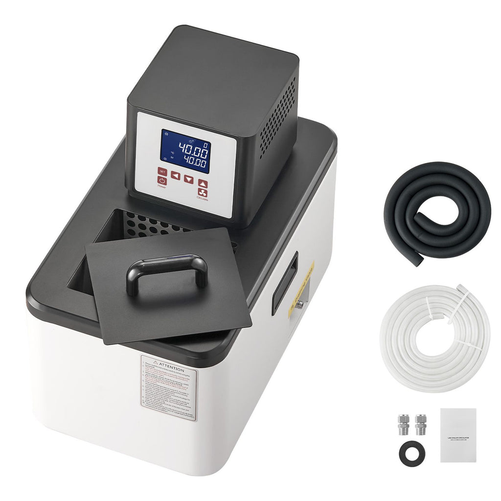 Laboratory High-Temperature Circulating Oil Bath, Up to 300 Celsius/572 Fahrenheit, 6 L Lab Constant Temp Heating Tank, 0.1 Celsius High Precision, Internal and External Dual Circulation