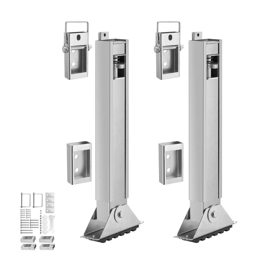 Ladder Levler, 11.4 inch Expansion Length Steel Ladder Leveling Tool, Quick Release Pitch Hopper, Stair Ladder Stabilizer Easy to Use,Extension Ladder Accessories for Uneven Ground