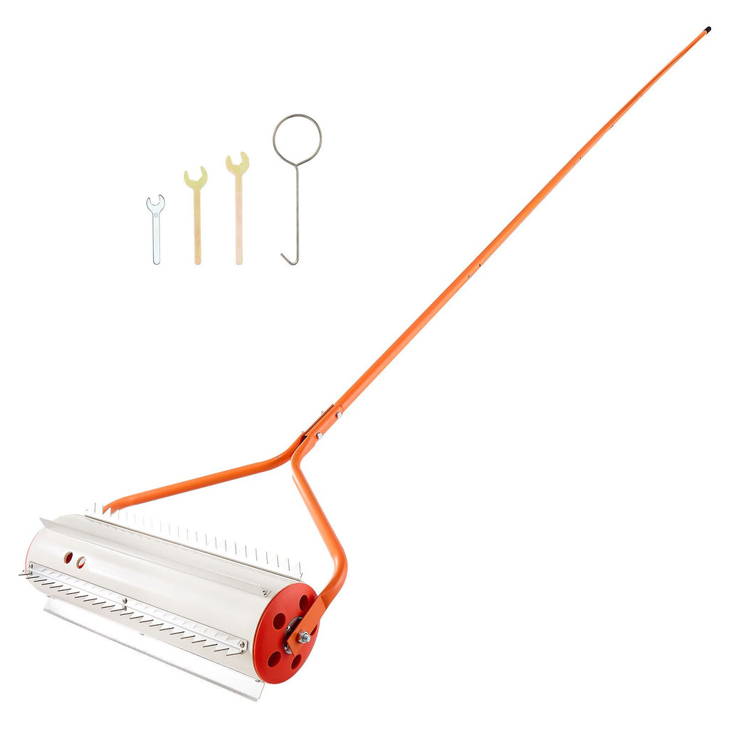 Lake Weed Roller, 18 ft Lake & Pond Weed Removal Tool, Muck Razer Aquatic & Sludge Tiller, Rid Roots and Muck Buildup, 6 Preassembled Stainless Steel Blades, 5 Aluminum Handles, Easy Assembly