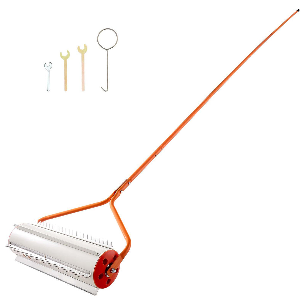 Lake Weed Roller, 20 ft Lake & Pond Weed Removal Tool, Muck Razer Aquatic & Sludge Tiller, Rid Roots and Muck Buildup, 6 Preassembled Stainless Steel Blades, 6 Aluminum Handles, Easy Assembly