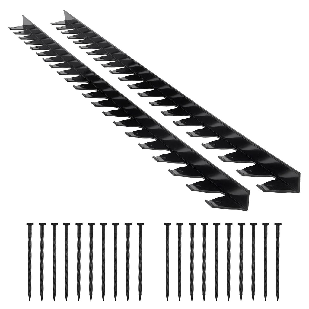 Landscape Edging Border, 10Pcs 6 ft x 1.6 in Plastic Garden Edging with 60 Spikes, Sun-Resistant Flowerbed Borders, DIY Layout, No Dig Garden Edger Border Divider for Lawn Edgings for Yard