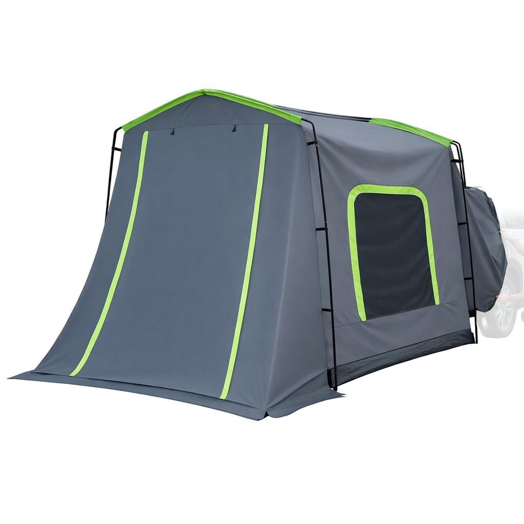 Large SUV Tent for 5–9 Person, 10.6 x 8 FT All-Season SUV Tailgate Tent with Ventilated Door & Mesh Windows, PU3000mm Waterproof Dual-Use Car Rear Hatch Tents for Outdoor Camping Hiking