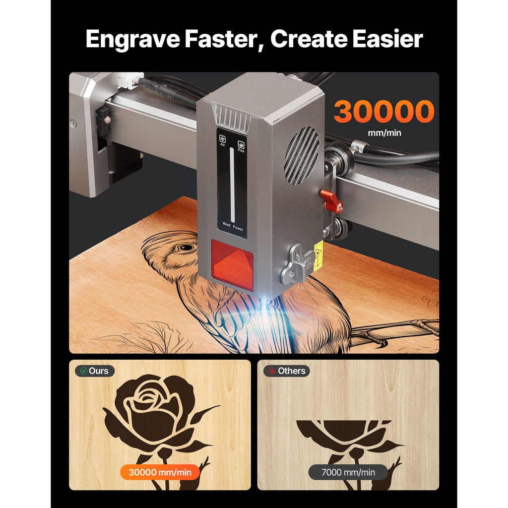 Laser Engraver, 20W, Laser Engraving and Cutting Machine with Enclosure Camera, Laser Cutter, 15.7 x 15.7 in Working Area, 30000 mm/min, for Wood, Leather, Glass, Paper, Certain Metal, Class 1