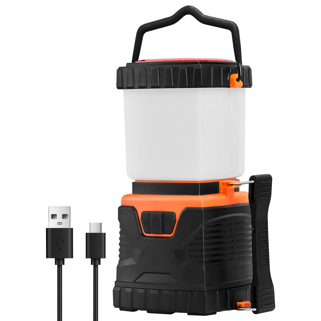 LED Camping Lantern, All-in-one, 1000LM, 360° Illumination, 4 Lighting Modes, Rechargeable Outdoor Flashlight, USB Charging, Durable Robust Light, Ideal for Hiking Fishing Outages Car Repairs