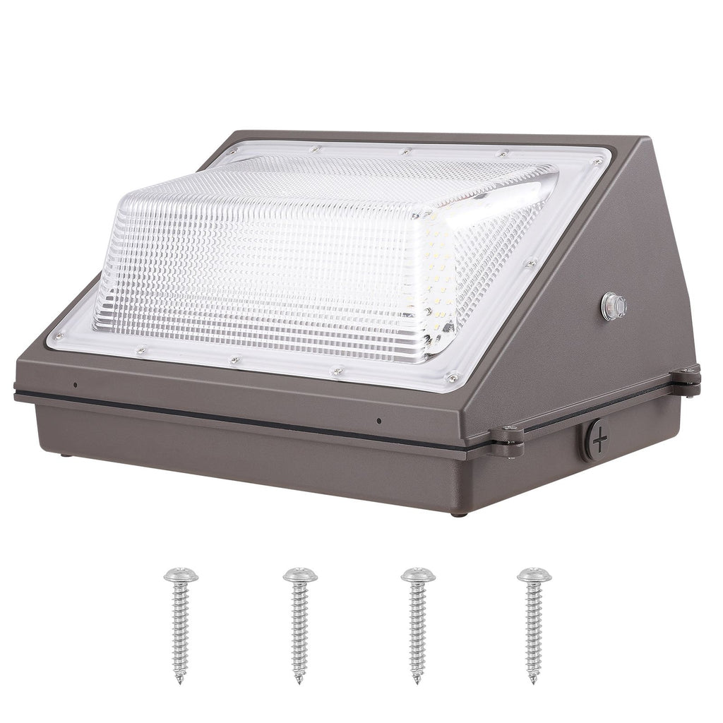 LED Wall Pack Lights, 120W 11000LM, 5000K Commercial Outdoor Lights Security Lighting Fixture, with Intelligent Light Sensing 240 LED beads Energy Saving for Garages Yards, IP65 Waterproof