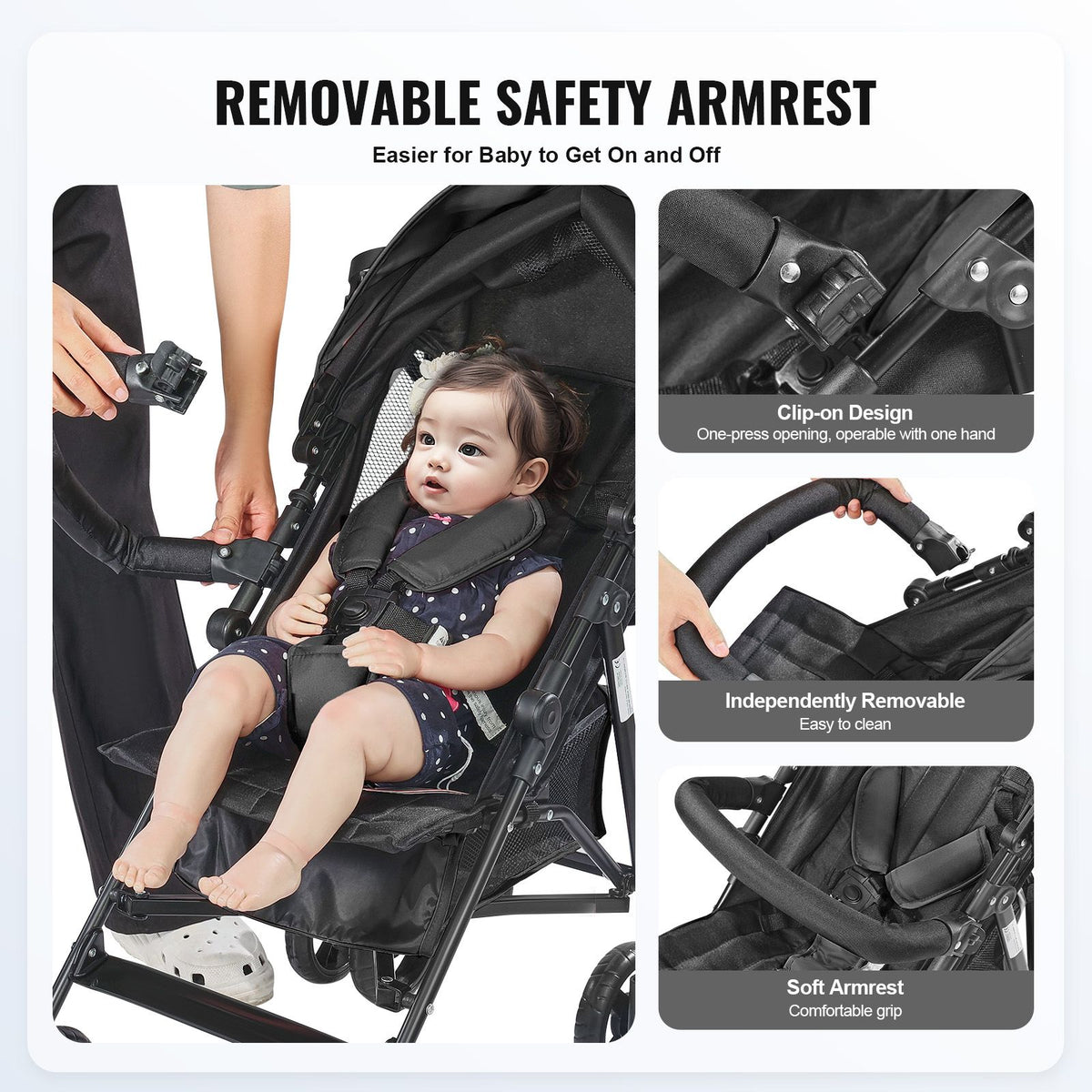 Lightweight Stroller, Compact Easy Fold MultiPosition Recline Canop ...