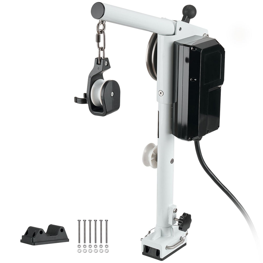 Line Hauler Pot Puller, 12V DC 1200W, Line Hauler Winch Holds 198 lbs Lift Capacity, Line Speed of 115 ft/min, 360 degree Rotation & Corrosion-Resistant, Crab Pot Puller