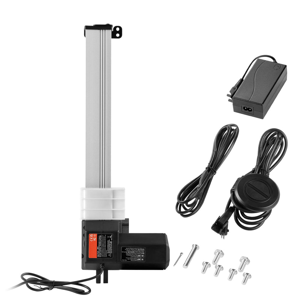 Linear Actuator Kit, 13 Inch High Speed 0.55"/s Linear Motion Actuator 24V, 220lbs/1000N Linear Actuator for TV/Table/Sofa Lifting, IP44 Protection - Adapter Power Supply Included
