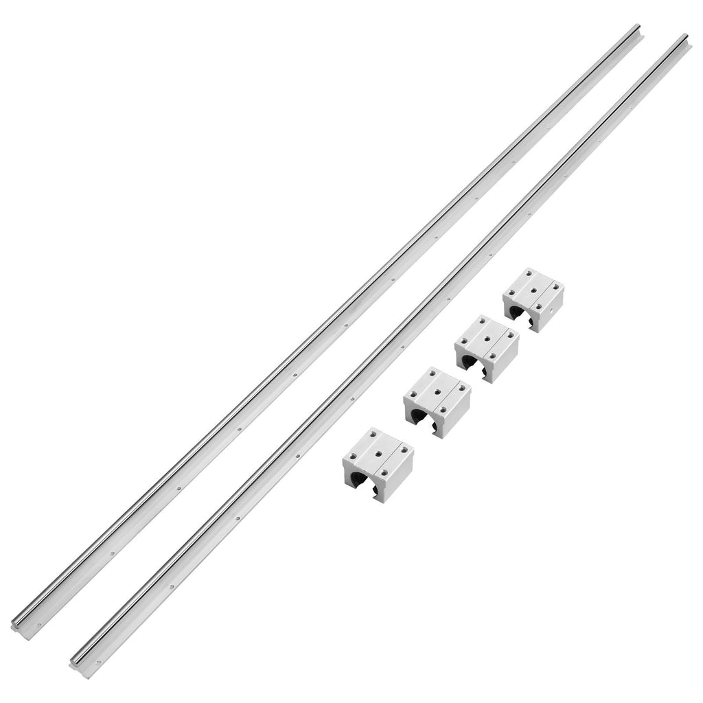 Linear Motion Guide Kit, SBR20 1800mm, Includes 2 PCS 70.9 in/1800 mm SBR20 Rails and 4 PCS SBR20UU Bearing Blocks, Ideal for CNC Machines, Automation Equipment, and DIY Projects