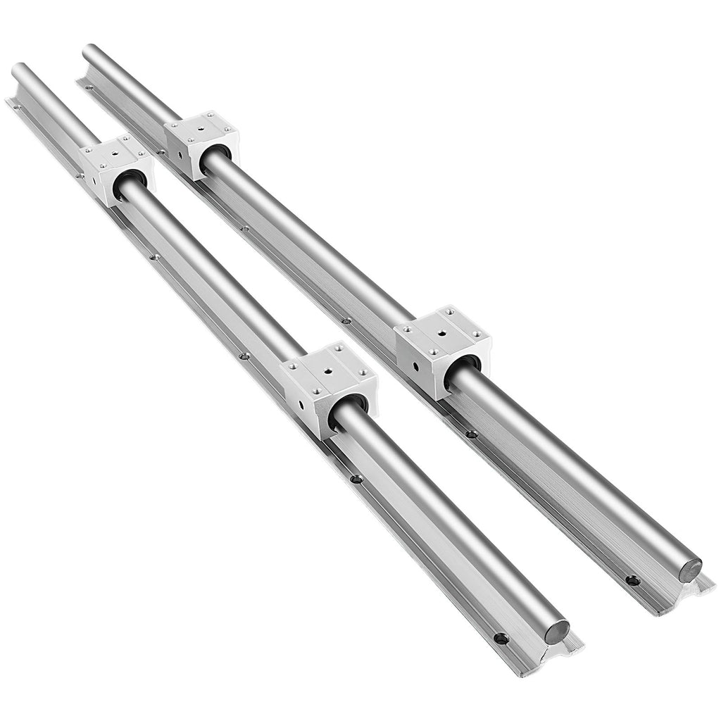 Linear Rail, 2PCS SBR16-800mm, Linear Slide Guide 2 PCS Rail, 4 PCS SBR16UU Bearing Block for Automated Machines and Equipments