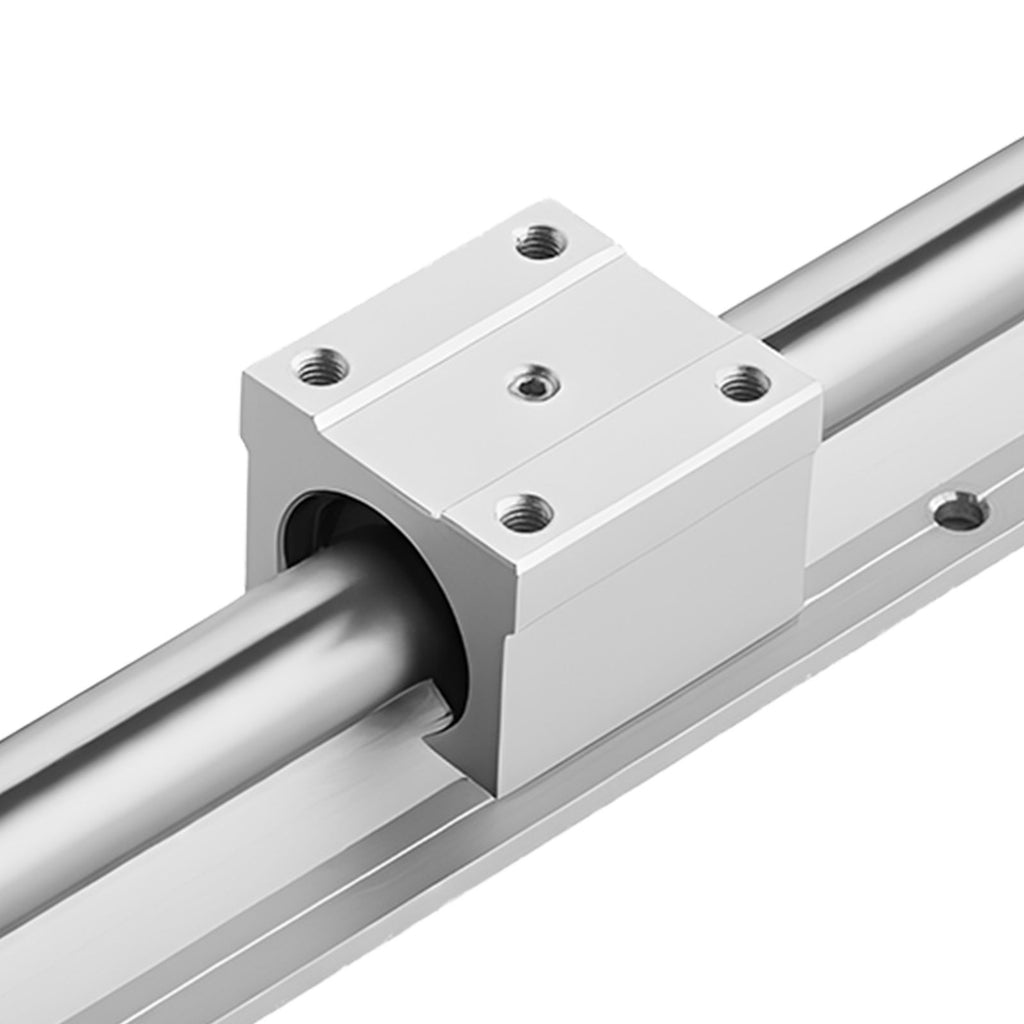Linear Rail Kit, SBR20, 2Pcs 2000 mm (78.74 inch) Linear Motion Guide Rails and 4Pcs Bearing Slide Blocks, Fully Supported Shaft, for Cutting, Grinding, Milling, Drilling Machines, and More