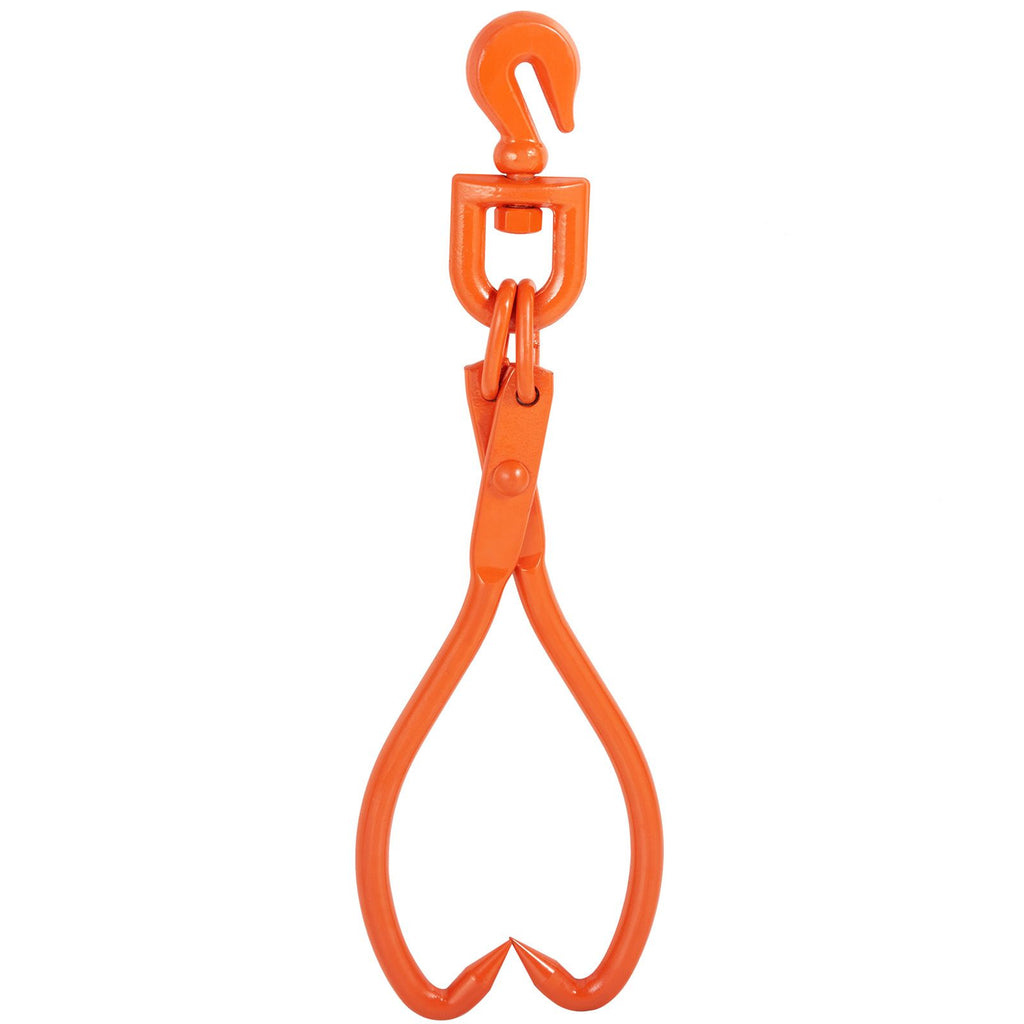 Log Skidding Tongs, 18 inch 2 Claw Log Lifting Tongs, Heavy Duty Rotating Steel Lumber Skidding Tongs, 772 lbs/350 kg Loading Capacity, Log Lifting, Handling, Dragging & Carrying Tool