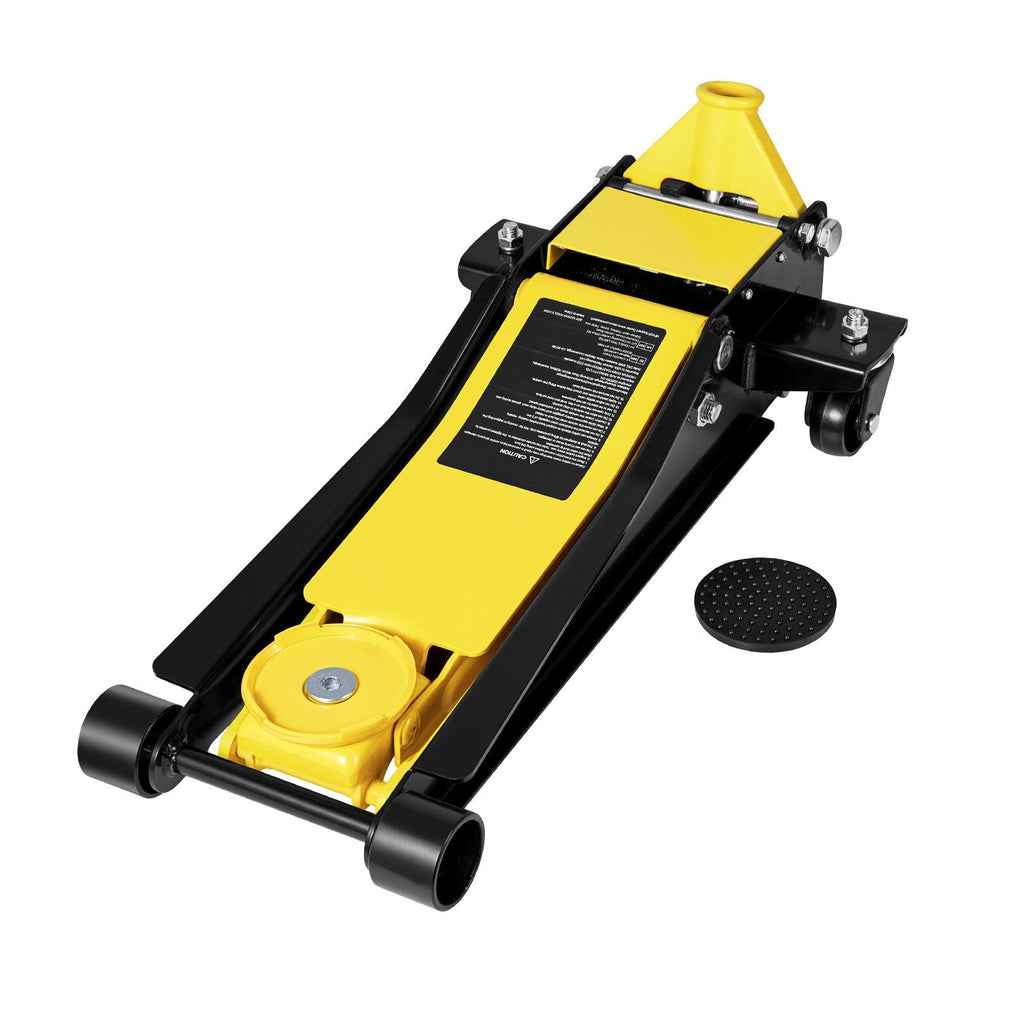 Low Profile Floor Jack, 2 Ton (4400 lbs) Capacity, Steel Racing Floor Jack with Dual Pistons Quick Lift Pump, Hydraulic Trolley Car Lift for Sports Cars, Sedans, Lifting Range 2.95-19.9 Inches